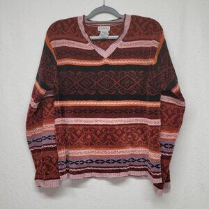 848. White Stag Long Sleeve Sweater Muiltcolored Sz L